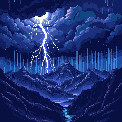 storm in mountains